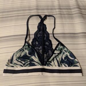 Tropical racer back bralette
